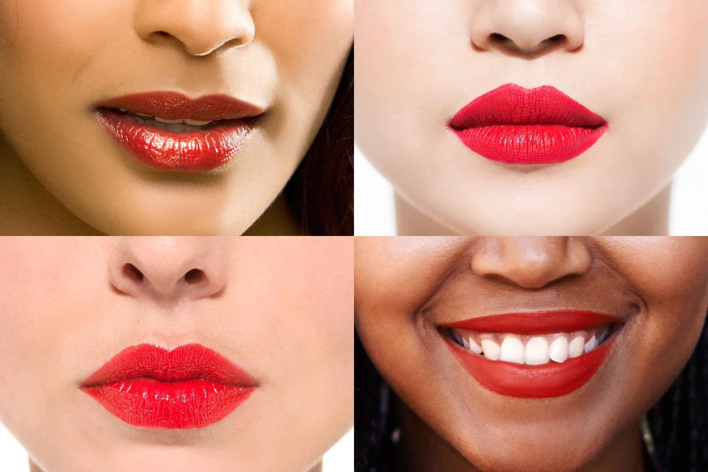 How to apply red lipstick on big lips